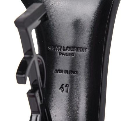 Saint Laurent Patent Calfskin Opyum 110 Sandals 41 Black 9 of 13