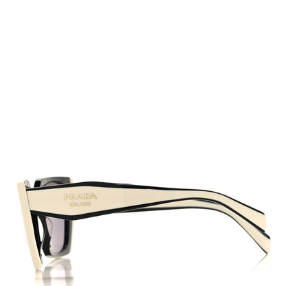 Prada Acetate Sunglasses SPR 15W Black White 3 of 7