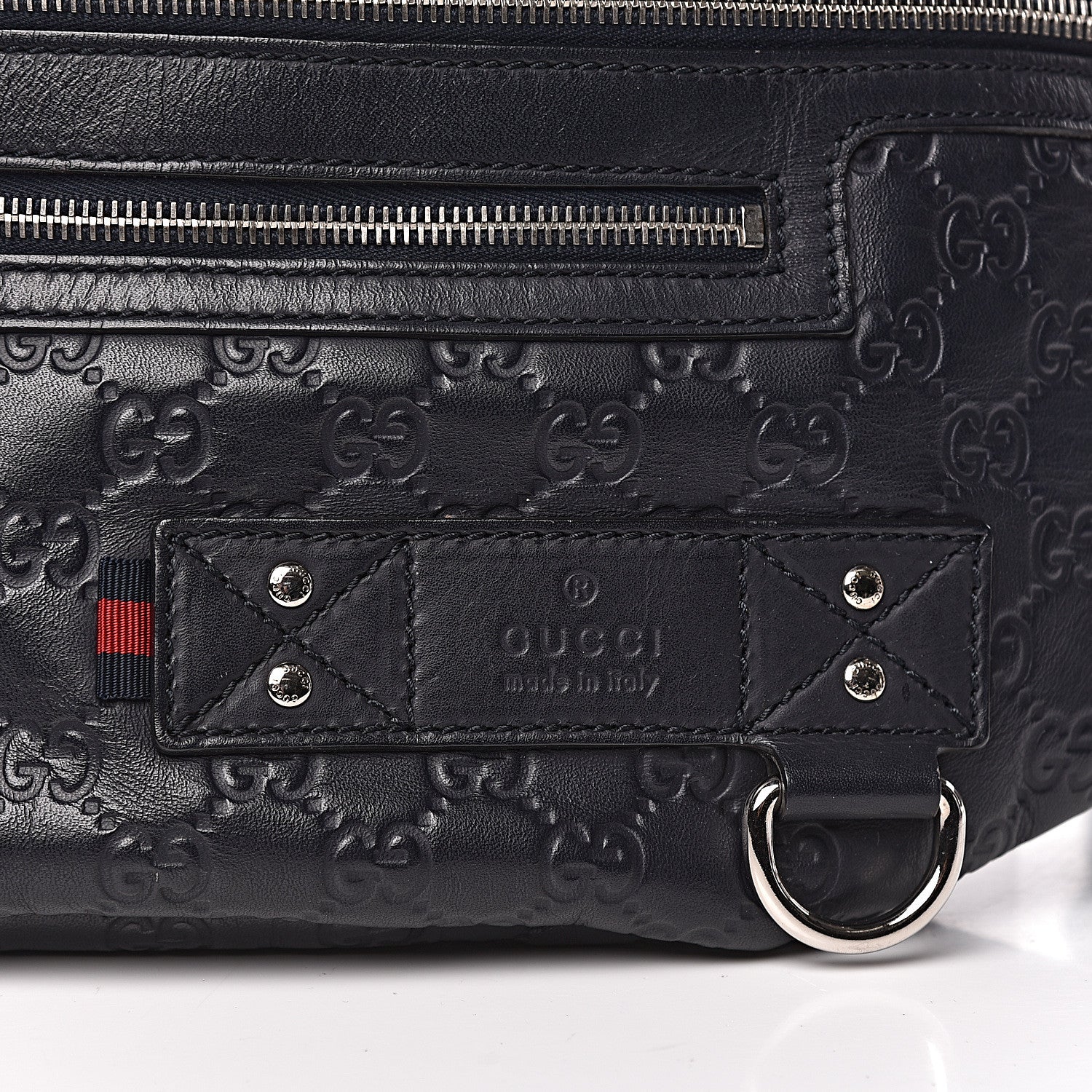 Gucci Guccissima Web Belt Bag Navy 8 of 10