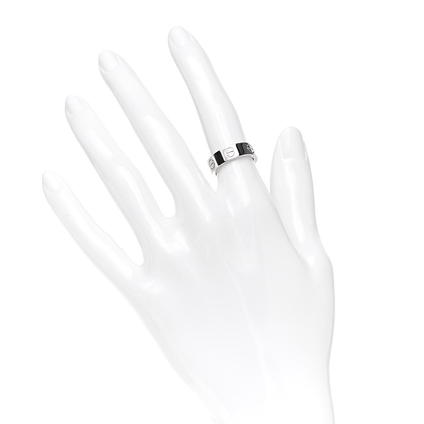 18K White Gold 5.5mm LOVE Ring 48 4.5