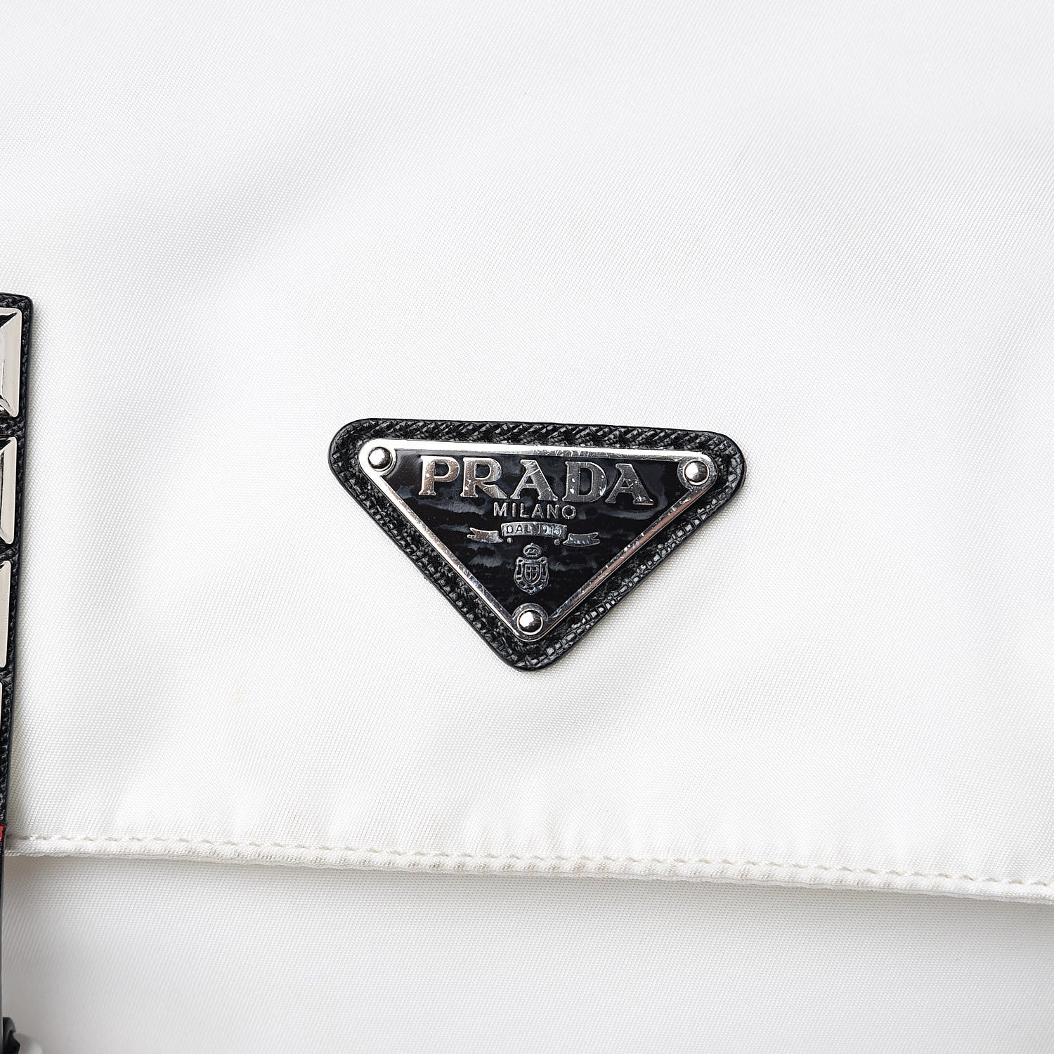 Prada Nylon New Vela Studded Messenger White Fuoco 18 of 18