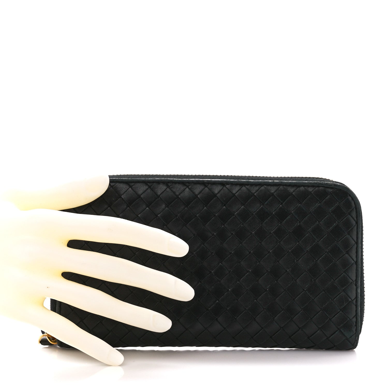 Bottega Veneta Nappa Intrecciato Zip Around Wallet Black 2 of 11