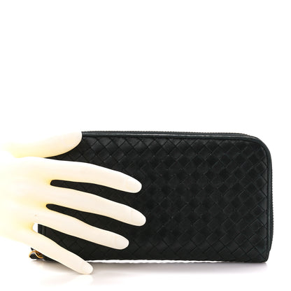 Bottega Veneta Nappa Intrecciato Zip Around Wallet Black 2 of 11