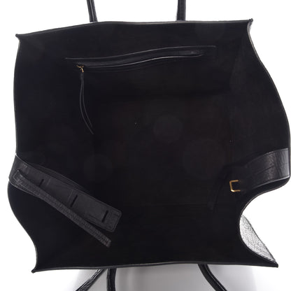 Celine Crocodile Embossed Calfskin Medium Phantom Luggage Black 7 of 10
