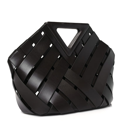 Bottega Veneta Calfskin V Woven Drawstring Tote Dark Brown 3 of 11