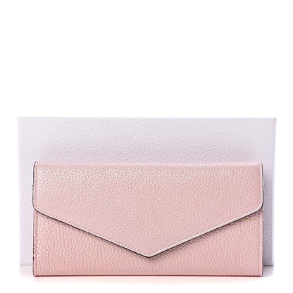 Christian Dior Metallic Bullcalf Diorissimo Slim Envelope Wallet Pink 13 of 13