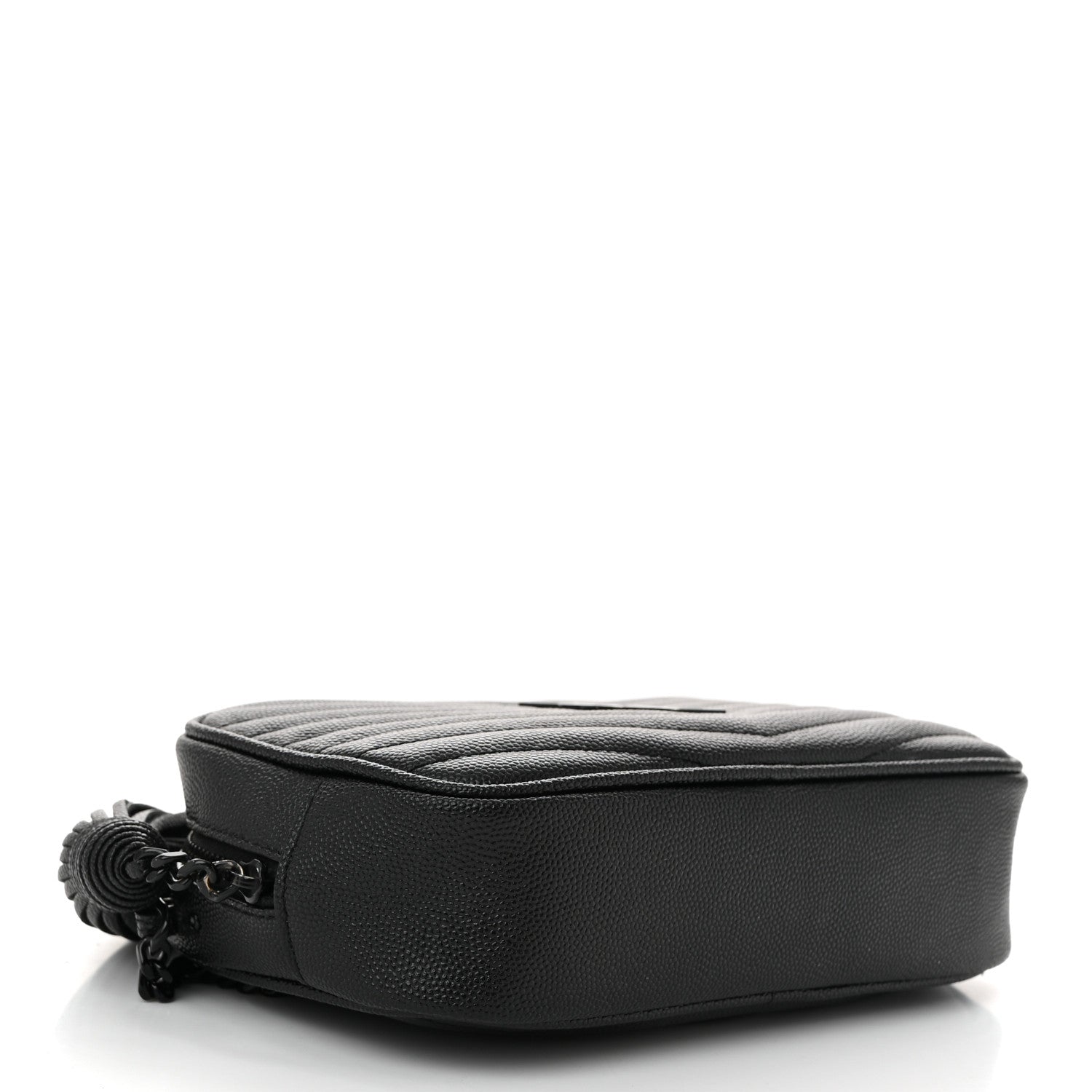 Saint Laurent Grain De Poudre Matelasse Monochrome Monogram Mini Lou Camera Bag Black 4 of 10