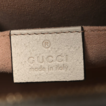 Gucci Textured Dollar Calfskin Web Small Ophidia Dome Shoulder Bag Mystic White 6 of 11