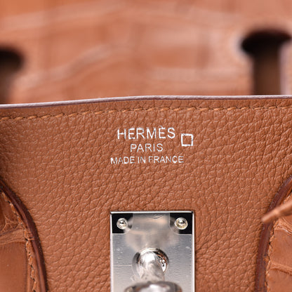 Hermes Togo Matte Alligator Birkin Touch 25 Gold 23 of 34