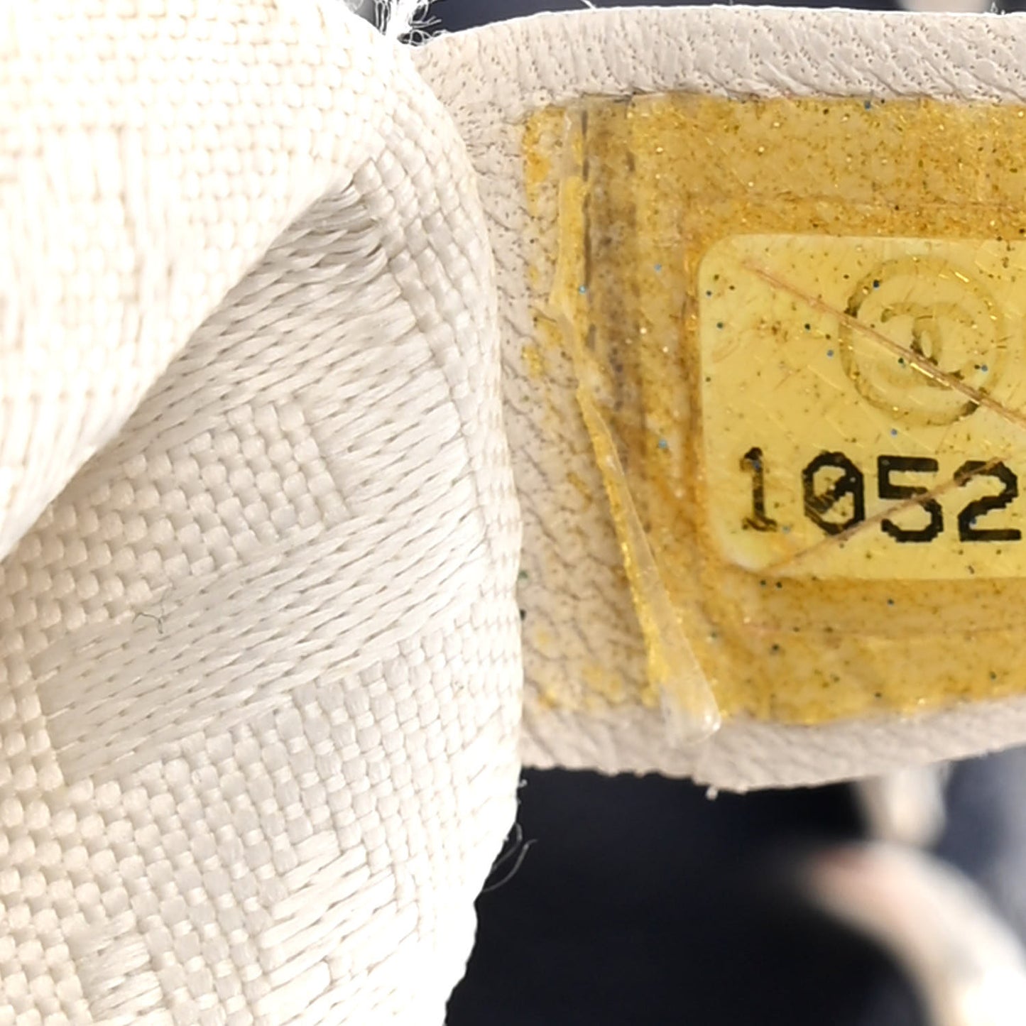 Lambskin Contrast Stitch Large Drawstring Tote Navy