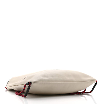 Gucci Calfskin Logo Drawstring Backpack Mystic White 5 of 11
