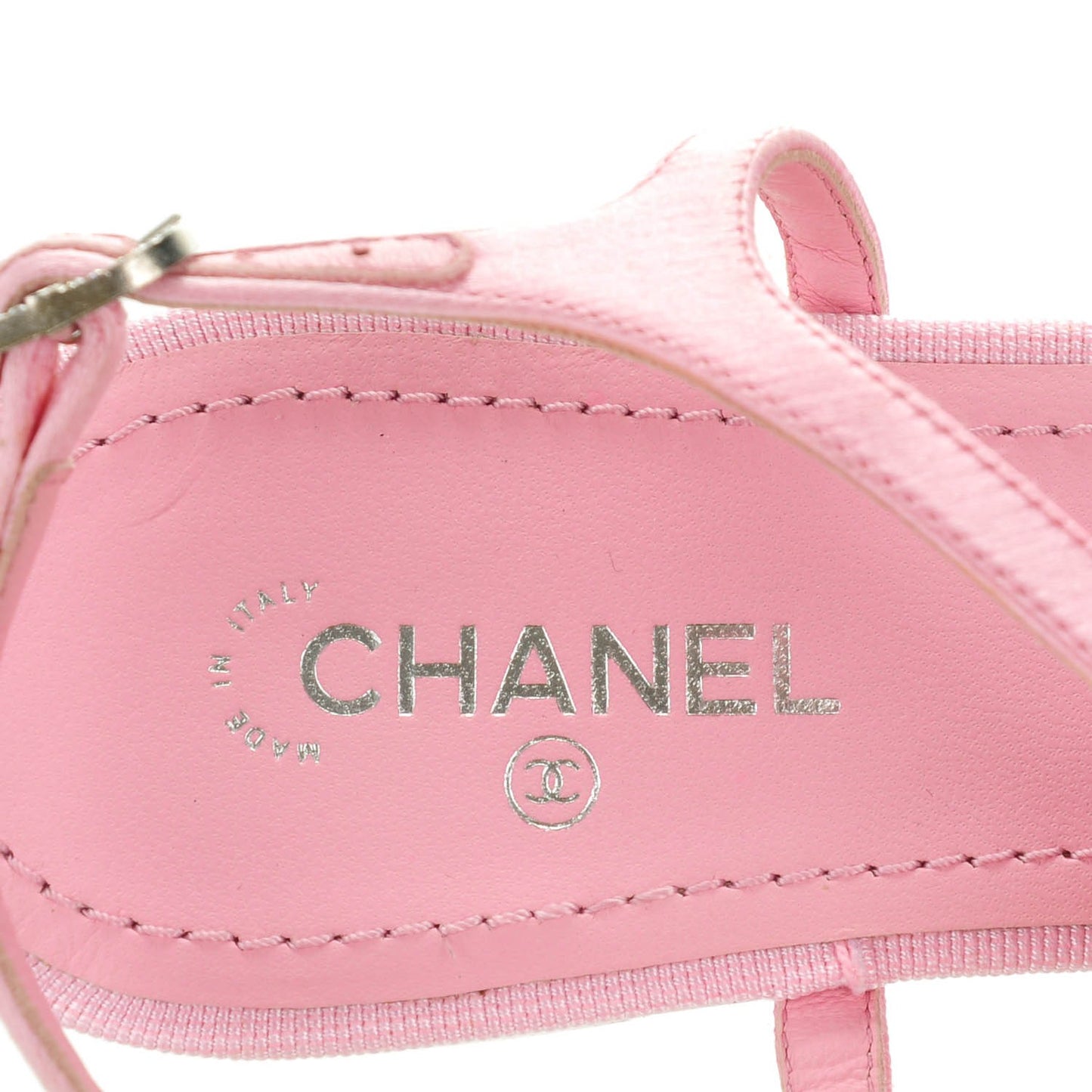 Satin Bow Thong Sandals 39 Rose