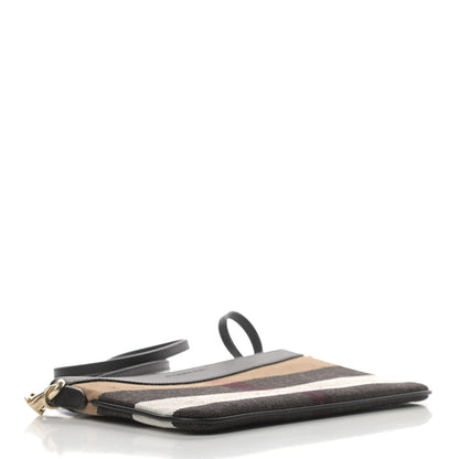 Burberry Mega Check Peyton Crossbody Clutch Bag Black 3 of 4