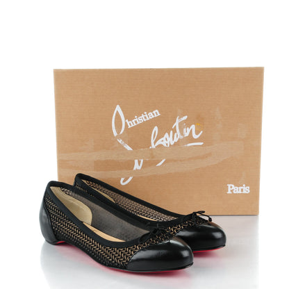 Christian Louboutin Shiny Nappa Maille Miss Mix Flats 35.5 Version Black 8 of 8