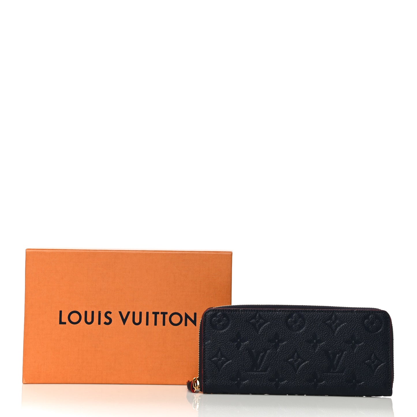 Empreinte Clemence Wallet Marine Rouge