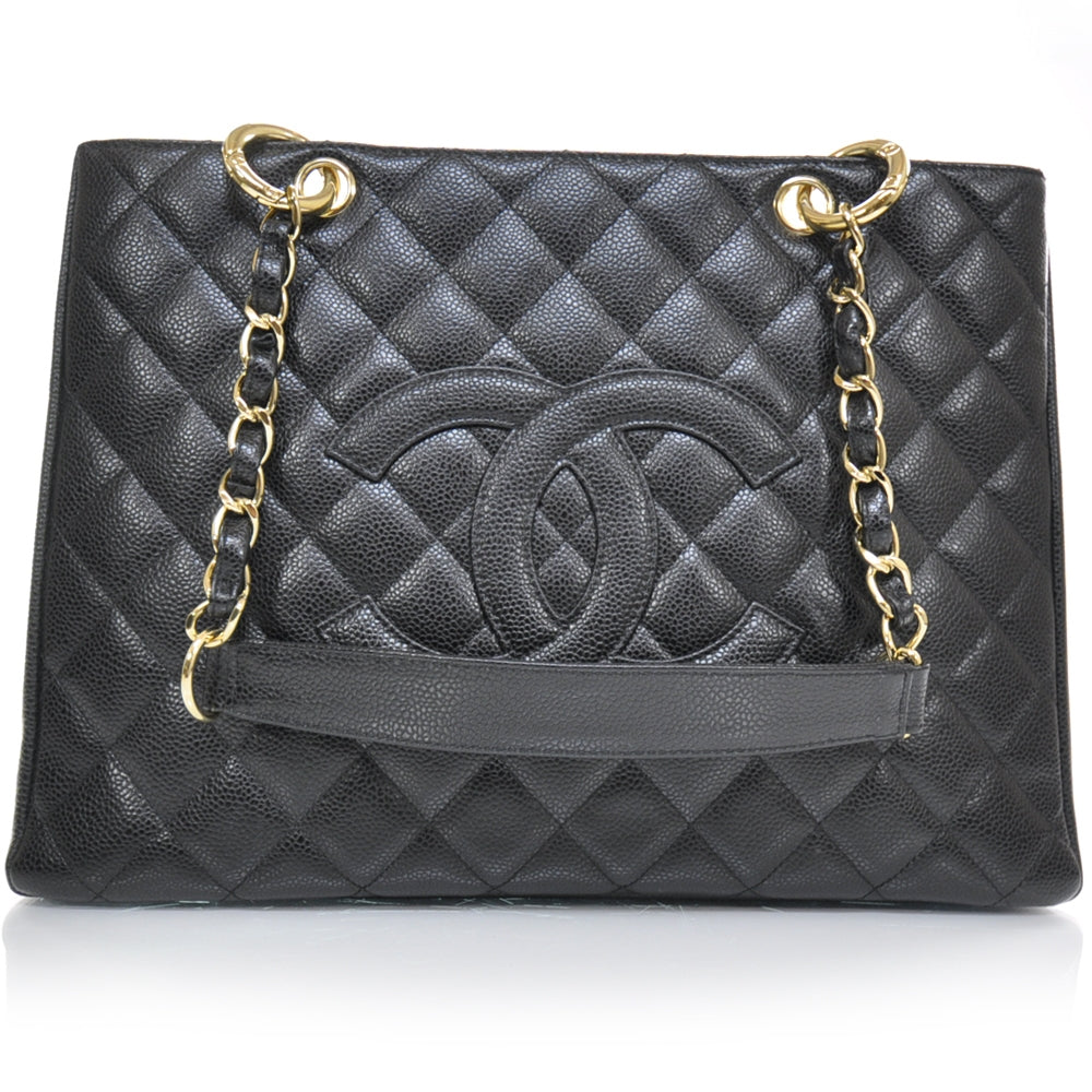 Chanel Caviar Quilted Grand Shopping Tote GST Black 1 of 10