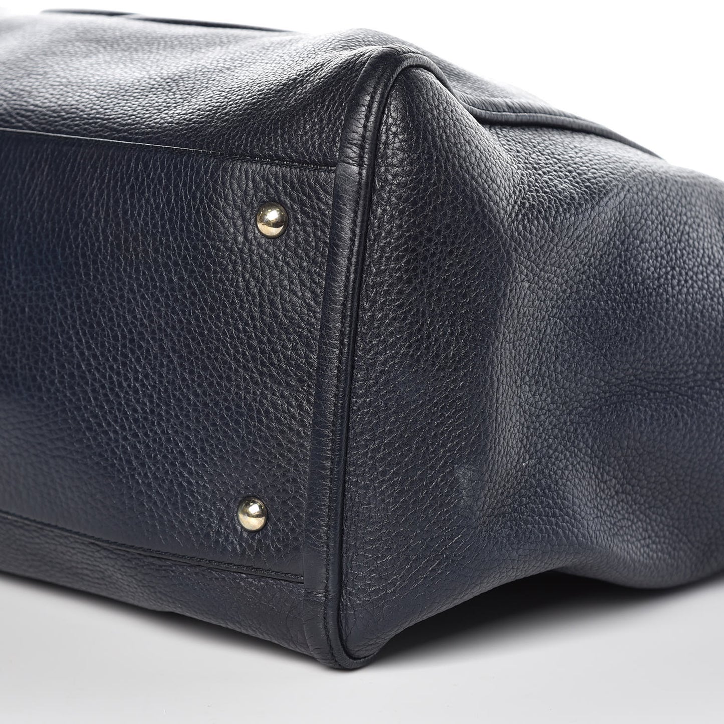 Pebbled Calfskin Large Soho Shoulder Bag Blue
