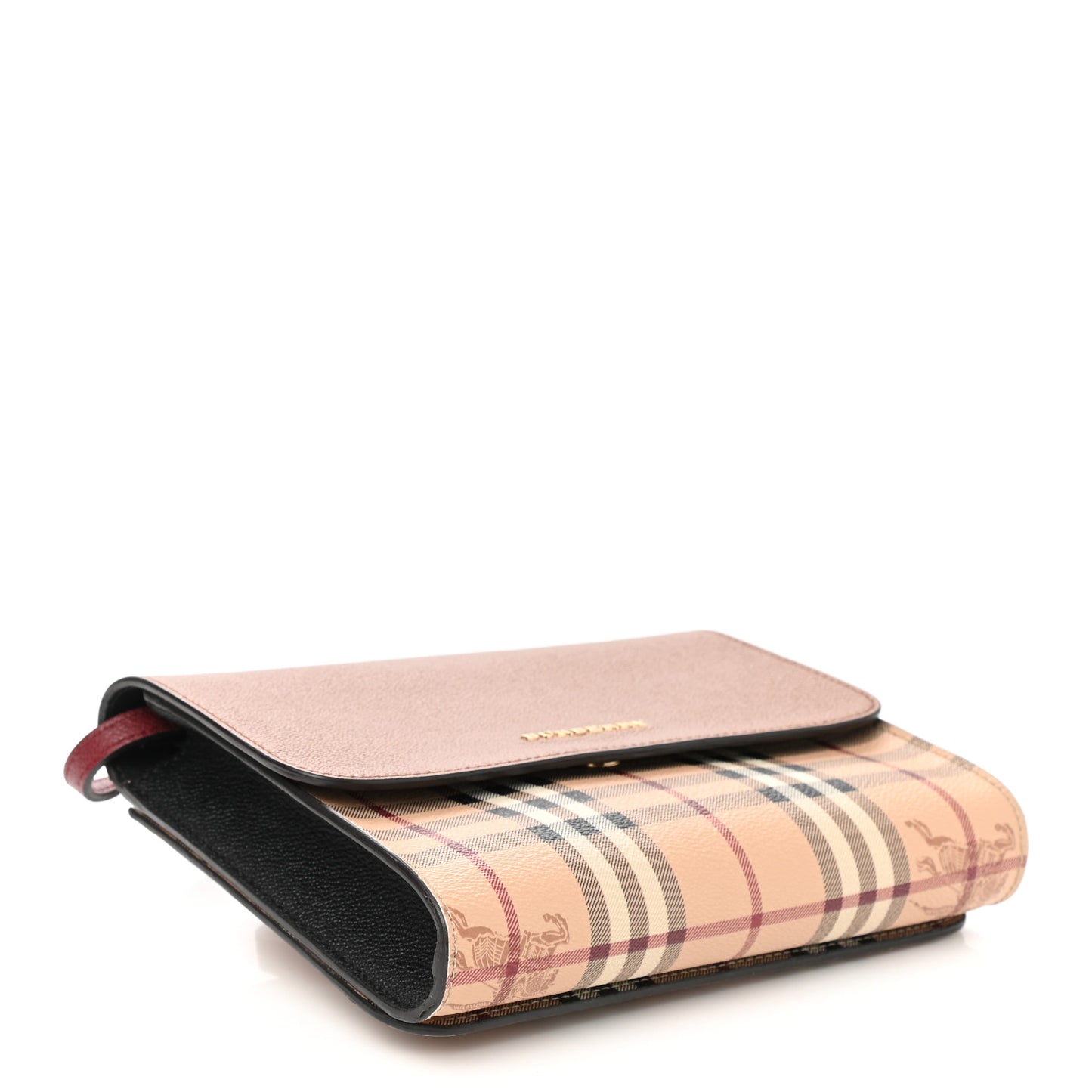 Derby Calfskin Haymarket Check Small Loxley Crossbody Bright Toffee Multicolor