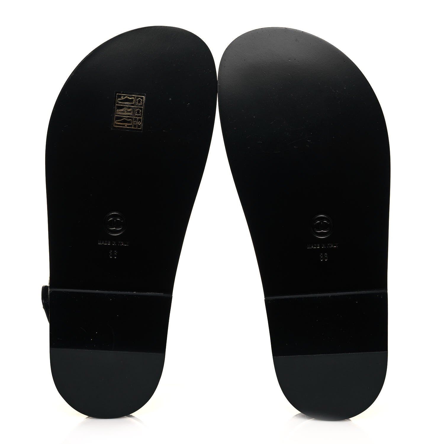 Chanel Grained Calfskin Velcro Dad Sandals 36 Black 5 of 8