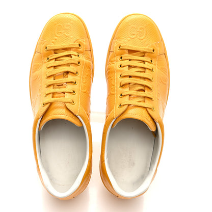Gucci Calfskin GG Tennis Embossed Mens Ace Sneakers 39 Crop 2 of 9