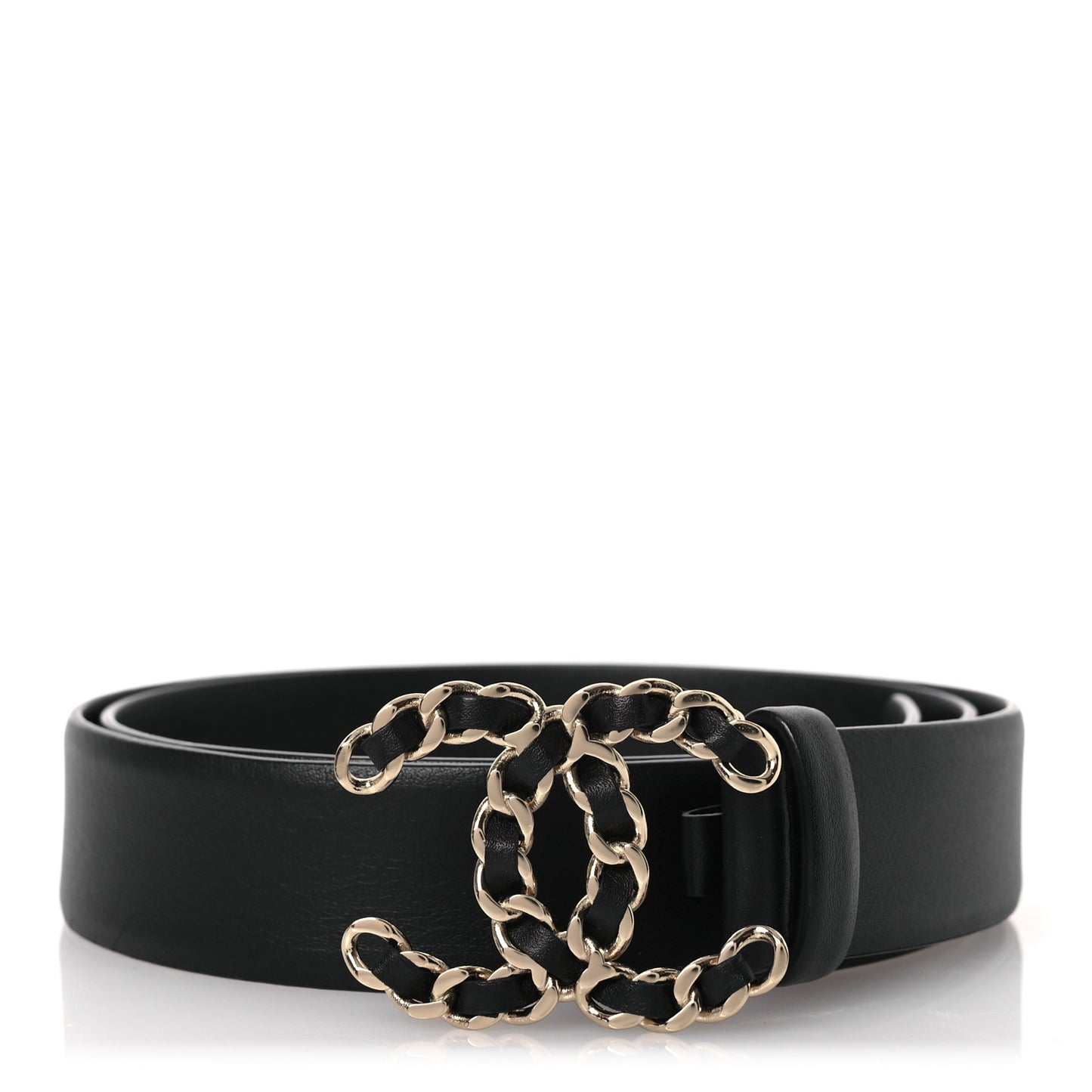 Lambskin CC Chain Belt 85 34 Black