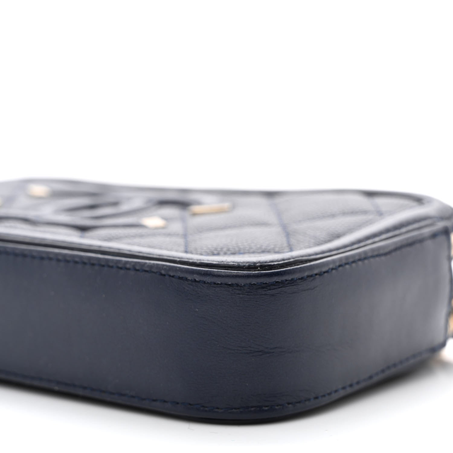 Chanel Caviar Quilted CC Filigree Clutch With Chain Navy 12 of 12