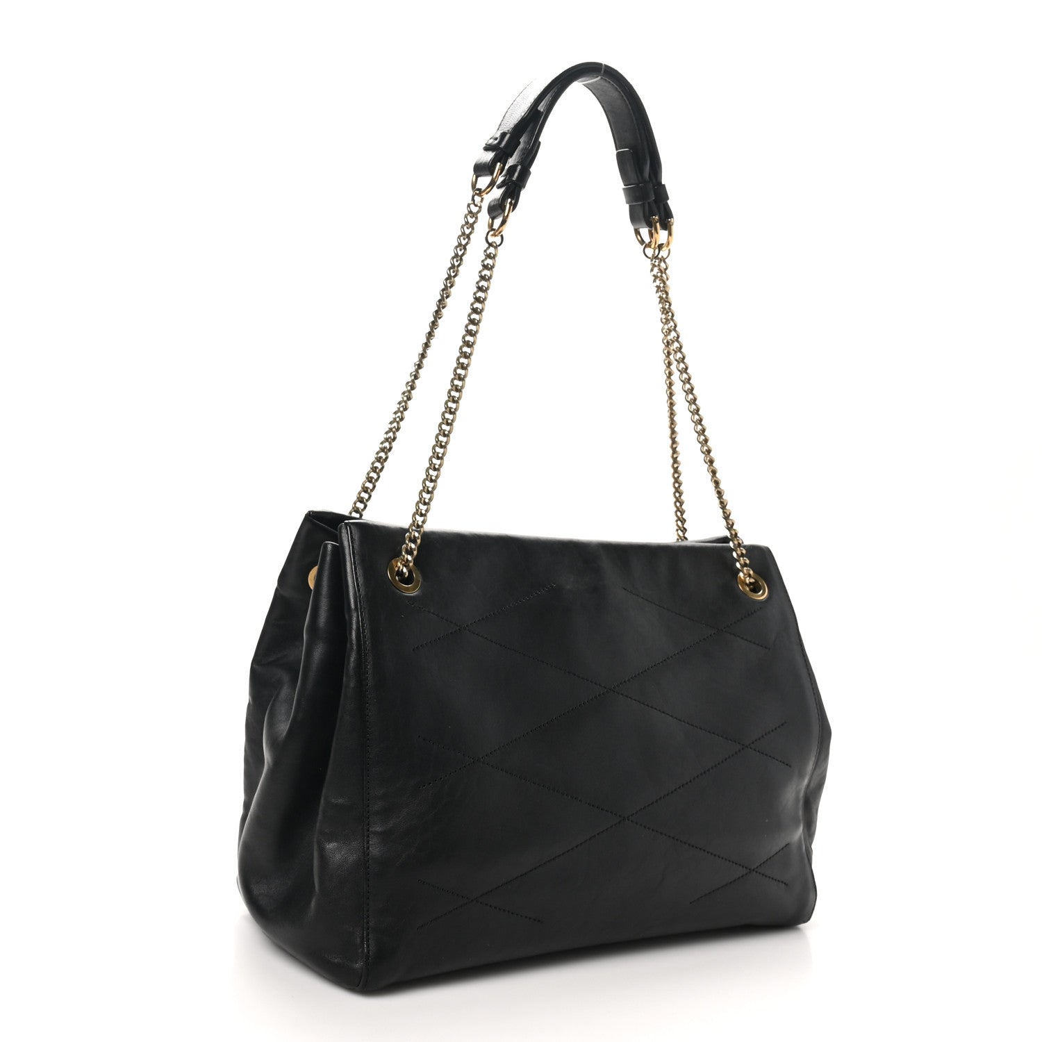 Lanvin Lambskin Quilted Medium Sugar Shoulder Bag Black 2 of 9