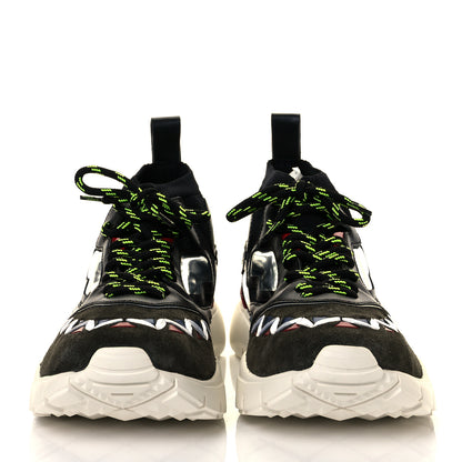 Valentino Garavani Calfskin Mens Mixed Media Sneakers 43 Black Mutlicolor 2 of 8