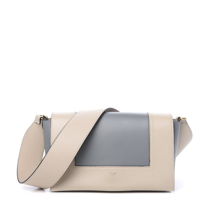 Celine Shiny Smooth Calfskin Medium Frame Shoulder Bag Grege Storm 1 of 12