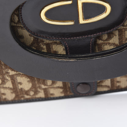 Christian Dior Monogram Fold Over Clutch Brown 7 of 11