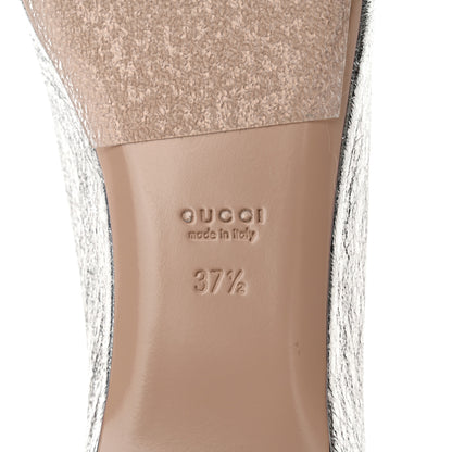 Gucci Galassia GG Marmont Fringe Flats 37.5 Argento 8 of 9