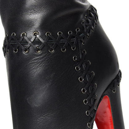 Christian Louboutin Calfskin Tres Contente Alta Thigh High Boots 37 Black 6 of 9