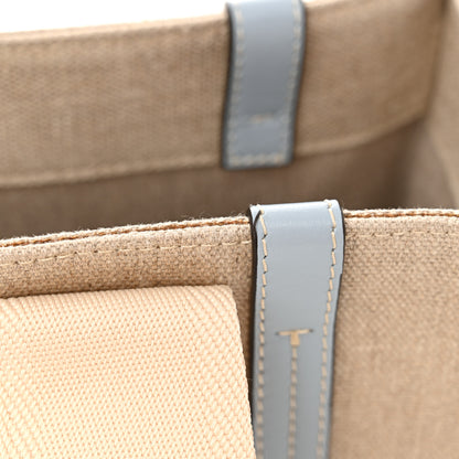 Chloe Linen Calfskin Medium Woody Ribbon Tote White Light Blue 13 of 13