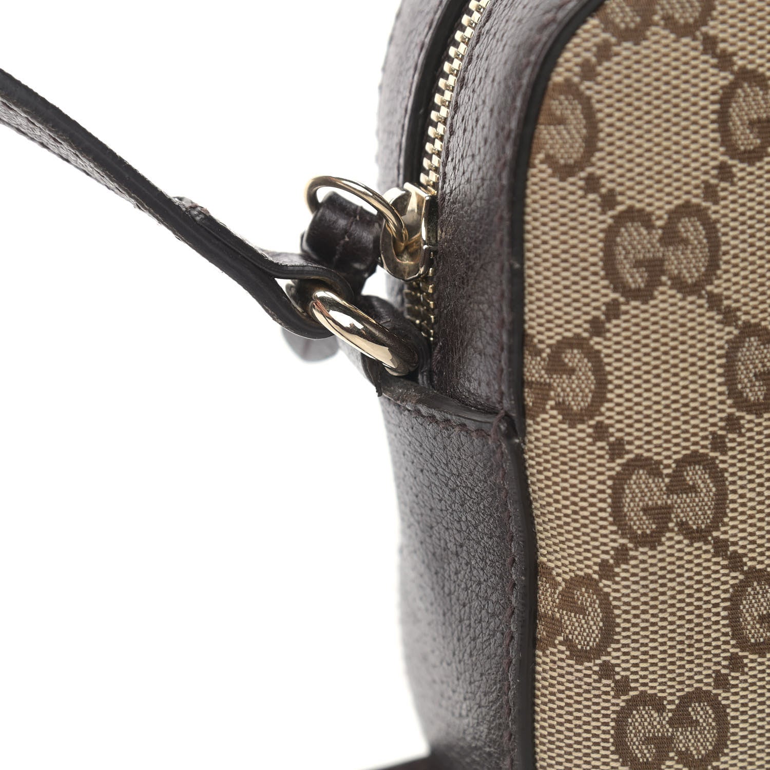 Gucci GG Supreme Monogram Web Small Webby Bee Shoulder Bag Dark Brown 17 of 17