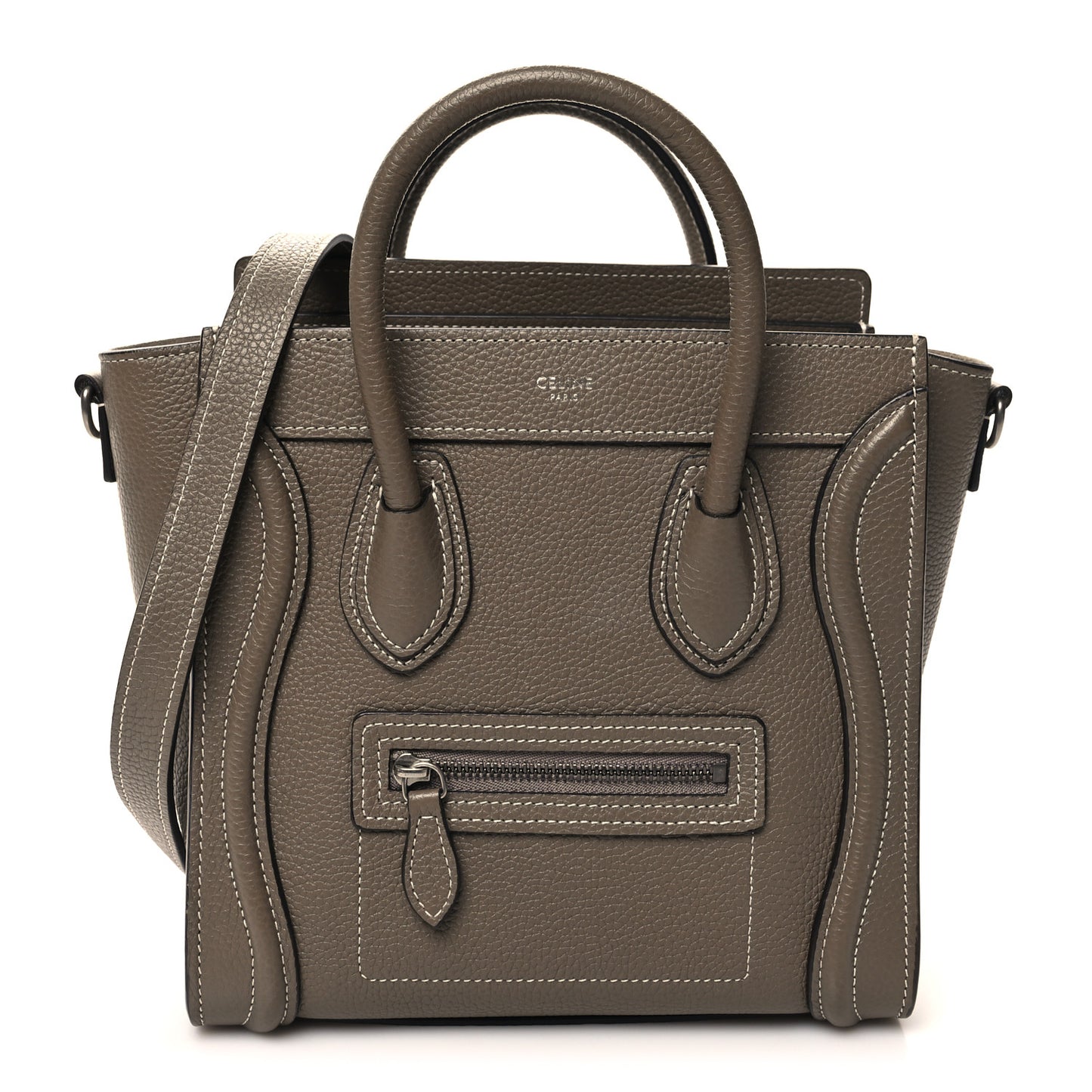Drummed Calfskin Nano Luggage Souris