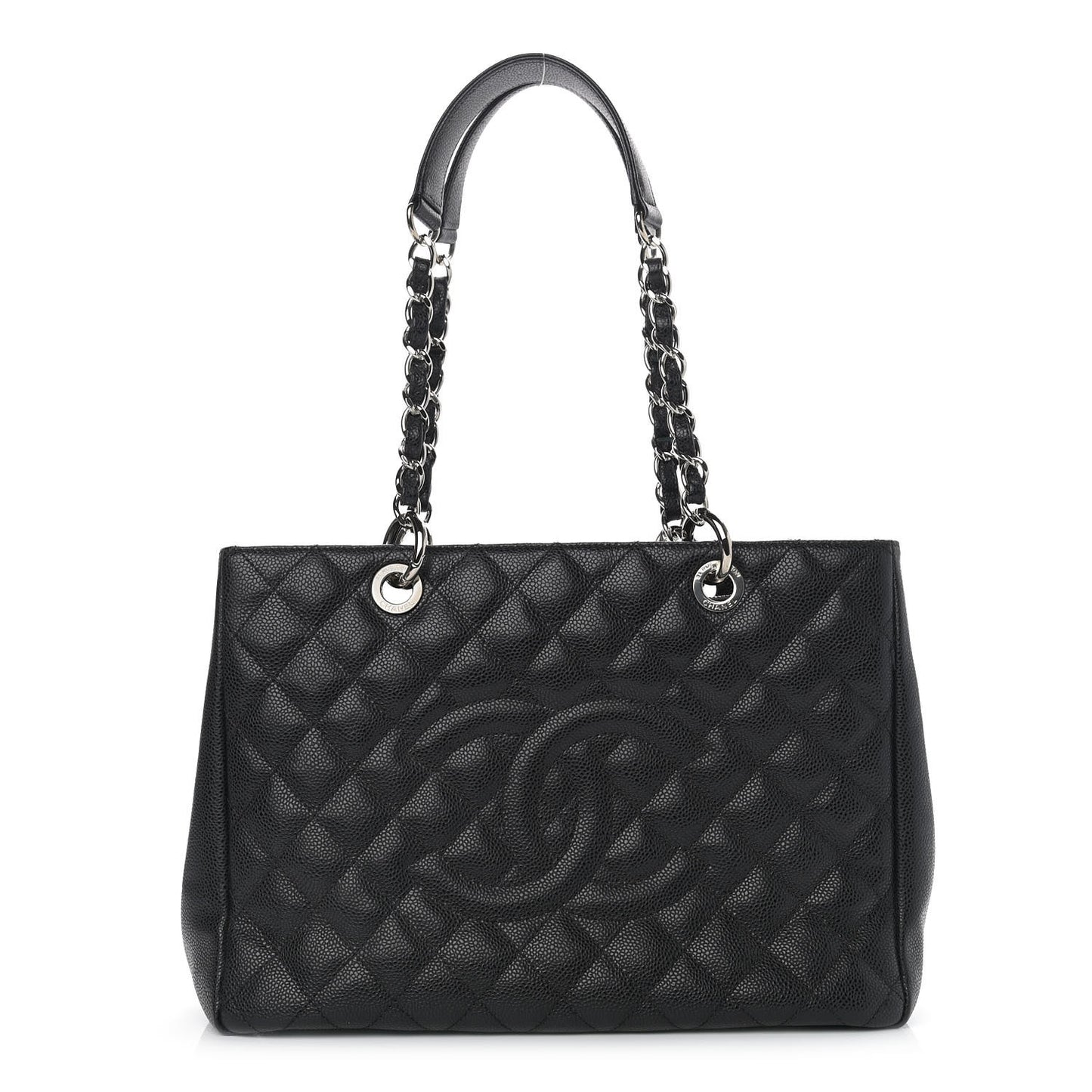 Caviar Quilted Grand Shopping Tote GST Black
