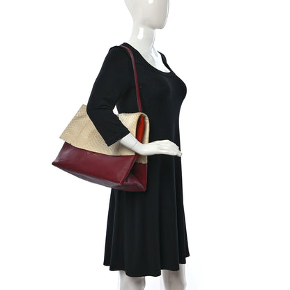 Celine Python Calfskin All Soft Shoulder Bag Burgundy 2 of 21