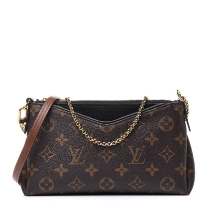 Louis Vuitton Monogram Pallas Clutch Black 1 of 10