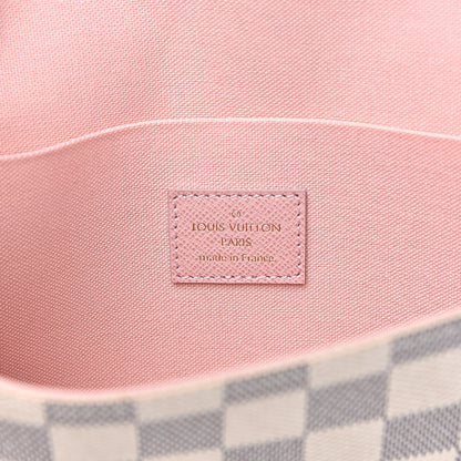 Louis Vuitton Damier Azur Pochette Felicie Chain Wallet Rose Ballerine 6 of 11