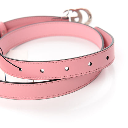 Gucci Moon Calfskin Palladium Double G 20mm Belt 75 30 Wild Rose 3 of 6