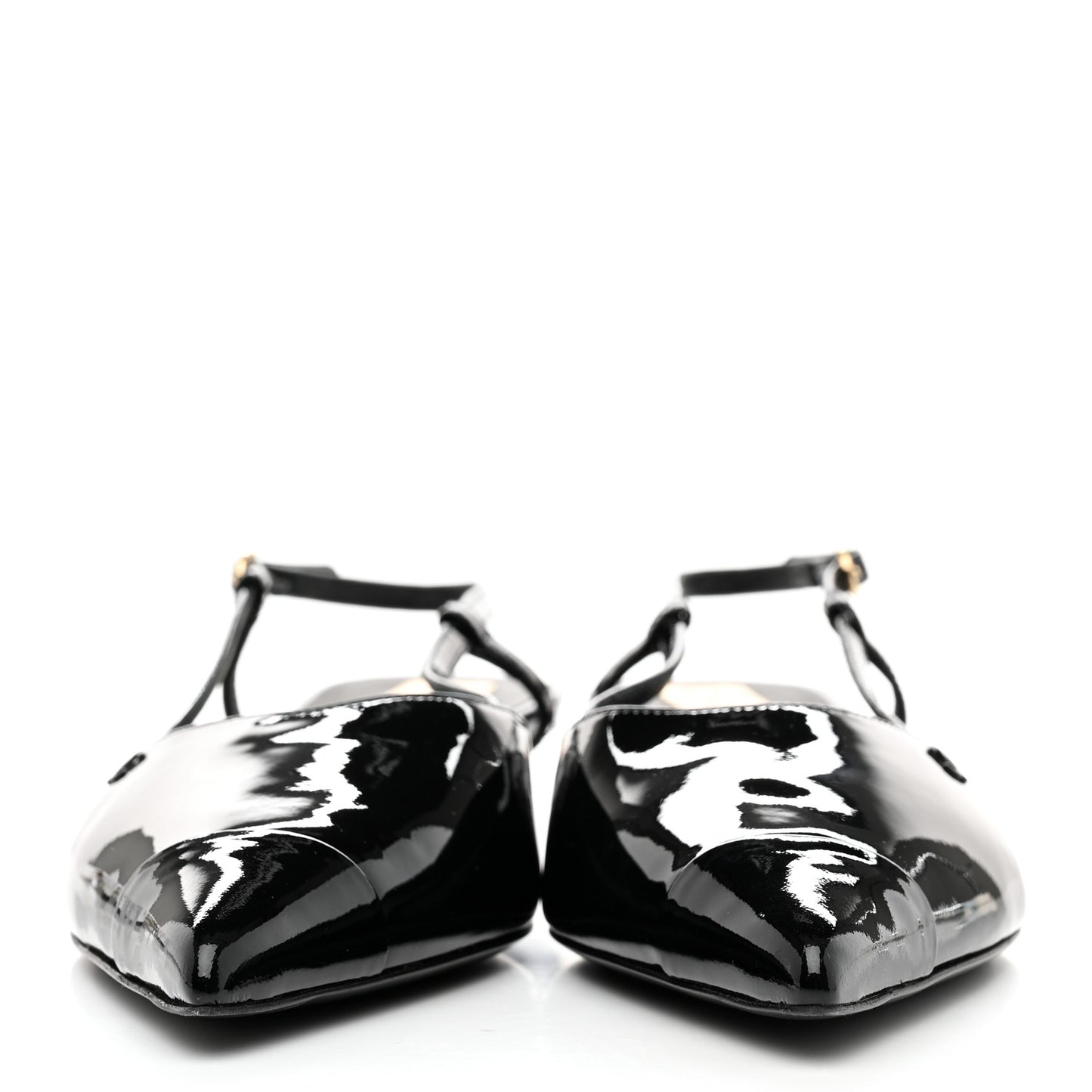 Patent CC Low Heel Slingback 41 Black