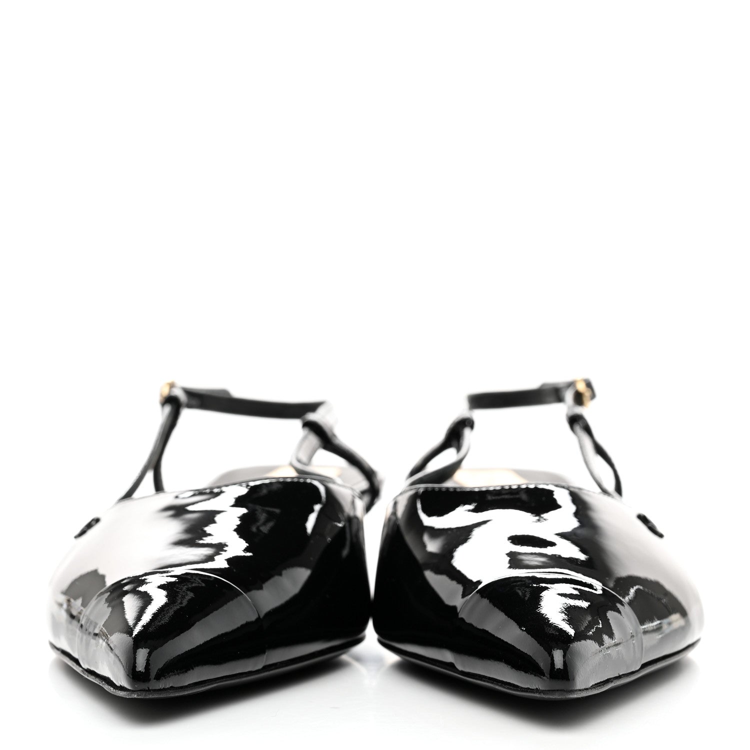 Chanel Patent CC Low Heel Slingback 41 Black 2 of 8