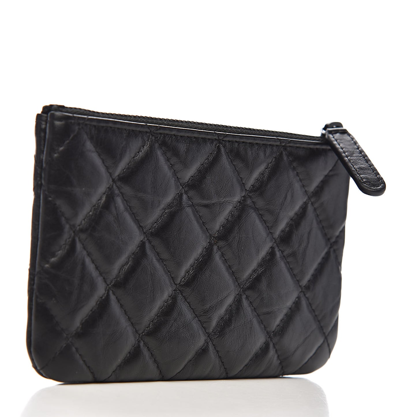 Aged Calfskin Quilted Small Reissue Cosmetic Case So Black