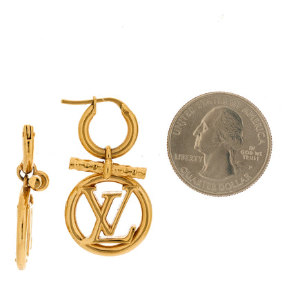 Louis Vuitton Baby Louise Earrings Gold 2 of 5
