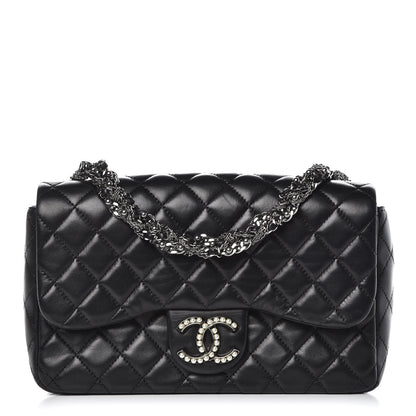 Chanel Lambskin Quilted Medium Westminster Pearl Flap Black 1 of 14