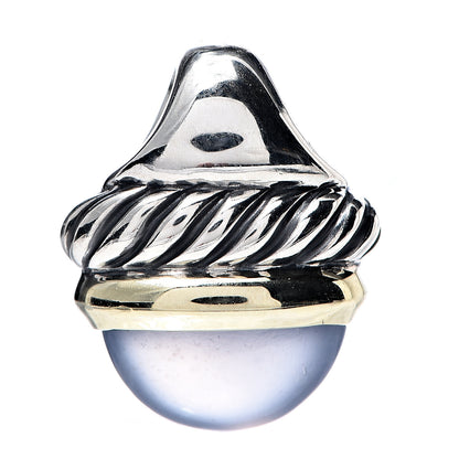 David Yurman Sterling Silver 14K Yellow Gold Chalcedony Acorn Pendant 1 of 3