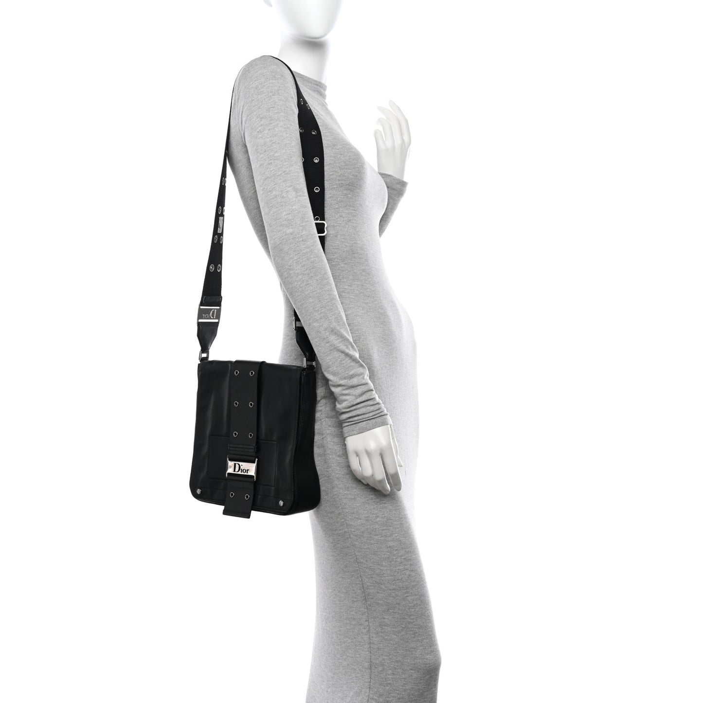 Calfskin Street Chic Messenger Black
