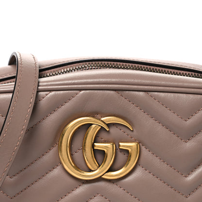Gucci Calfskin Matelasse Small GG Marmont Chain Shoulder Bag Porcelain Rose 7 of 9