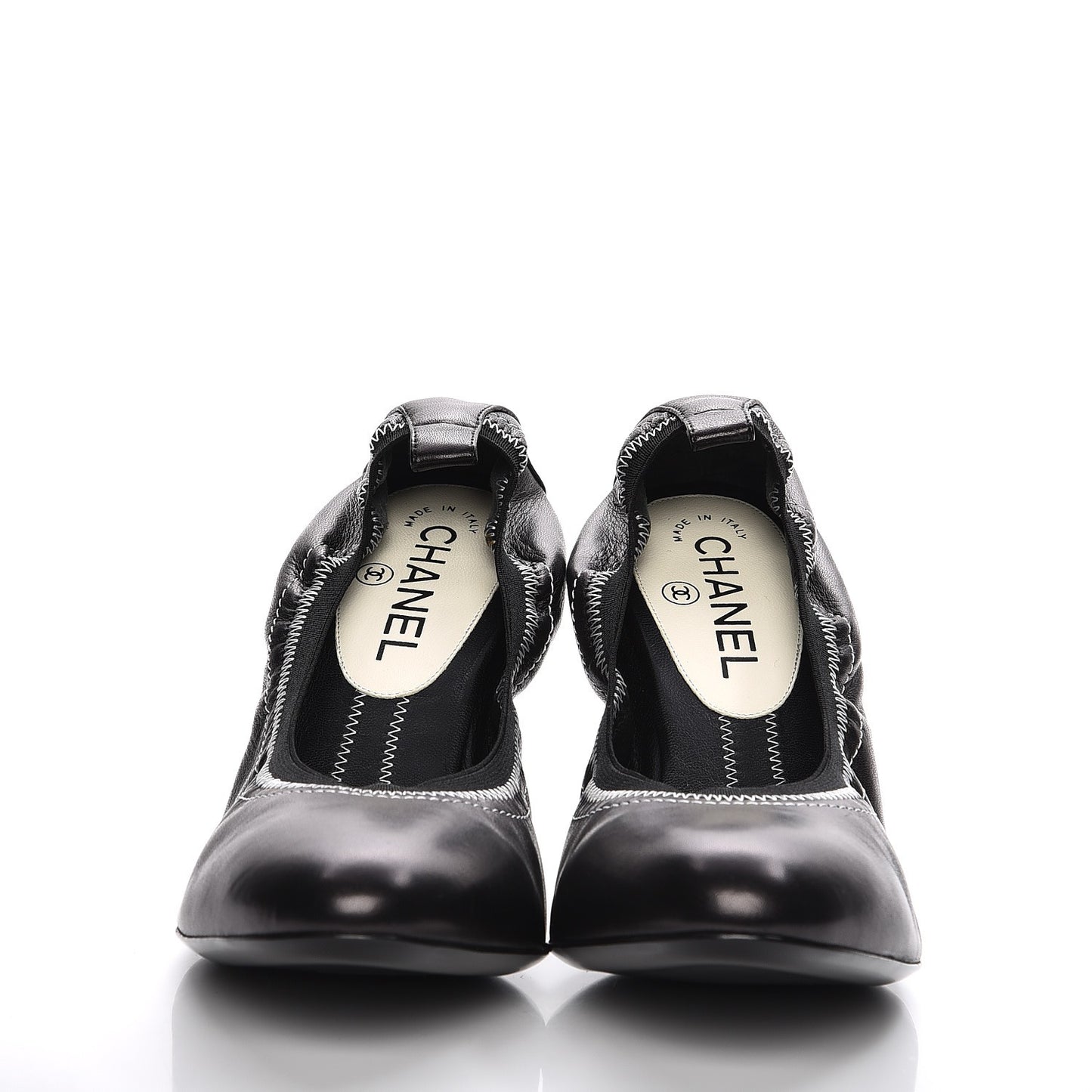 Lambskin Elastic Pumps 39 Black