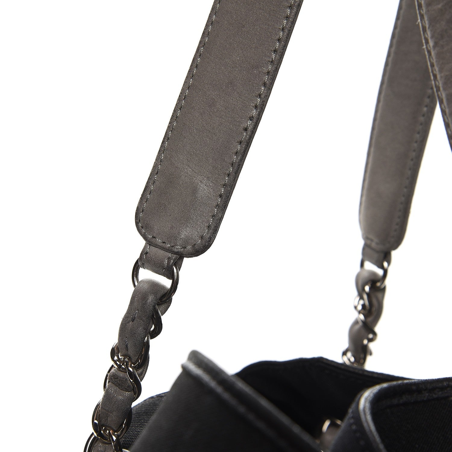 Chanel Iridescent Calfskin Large Stretch Spirit Cabas Grey 11 of 11